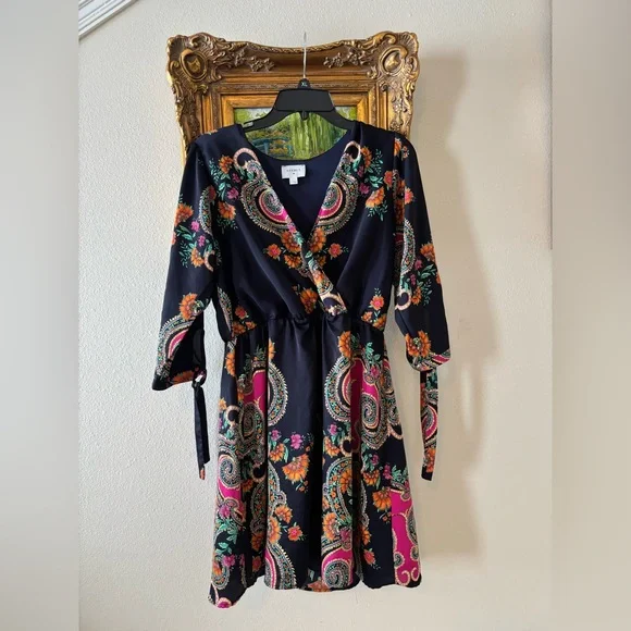 Everly Paisley Multicolor Dress - Picture 3 of 6